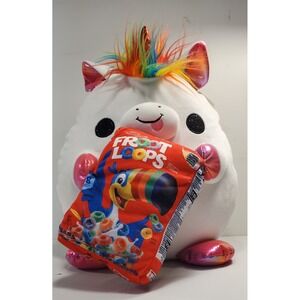 Snackles Froot Loops Richard Unicorn ZURU 14" Ultra Soft Plush Rainbow Fruit